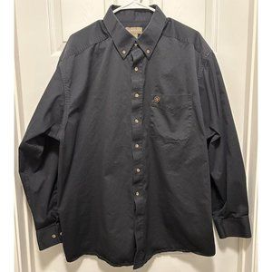 Ariat Button Up Dress Shirt Mens XXL Black Western Cowboy Lg Sleeve - Worn Once